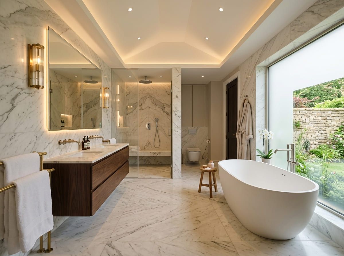 Custom Bathroom Renovation in Wall